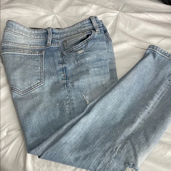 Slim Fit Blue Jeans with Faded Wash - Picture 1 of 8